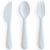 Variation Rose du produit Set de couverts Powder Blue de la marque Mushie
