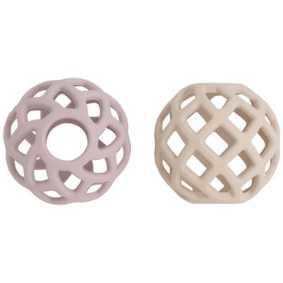 Lot de 2 balles de préhension Vieux Rose-Warm Linen