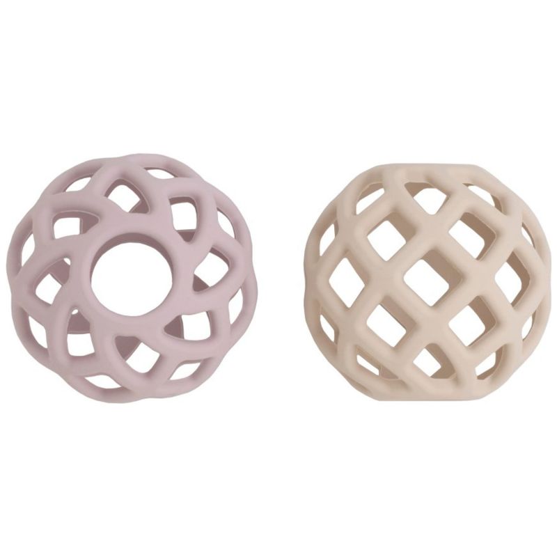 Lot de 2 balles de préhension Vieux Rose-Warm Linen Baby's Only Produit 1