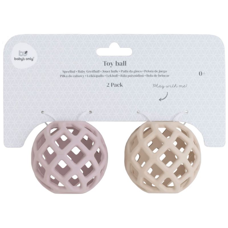 Lot de 2 balles de préhension Vieux Rose-Warm Linen Baby's Only Packaging 8