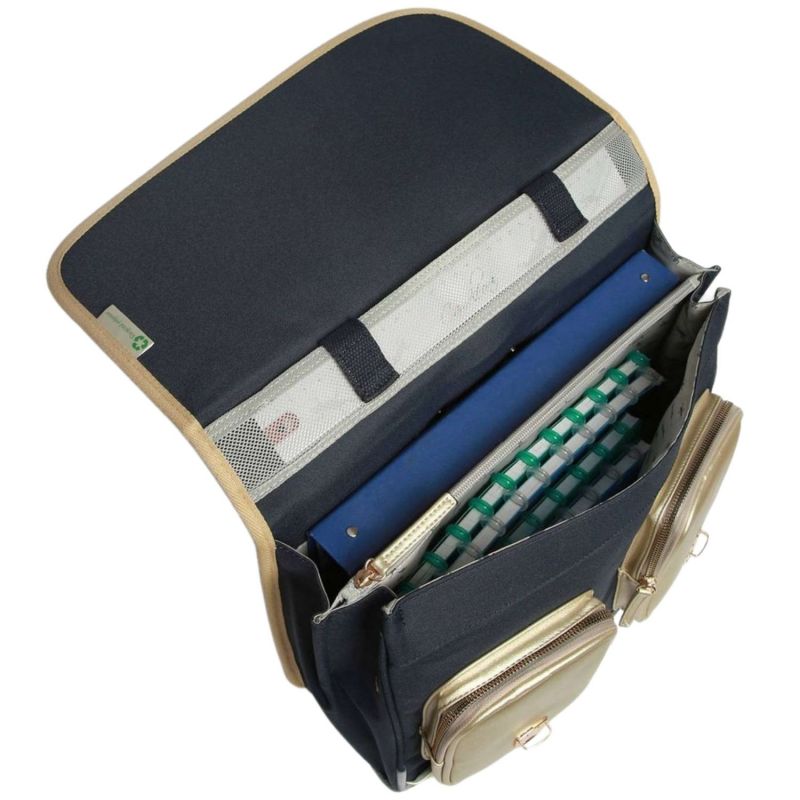 Cartable à roulettes Navy Gold Leopard (38 cm) Caméléon Produit ouvert 5