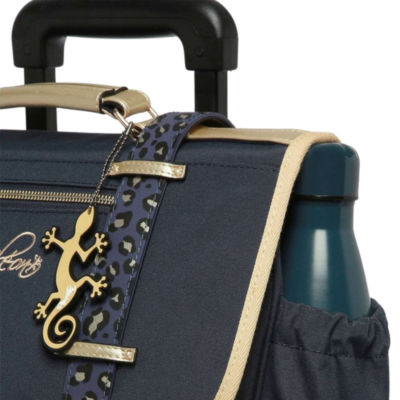 Cartable à roulettes Navy Gold Leopard (38 cm) Caméléon Produit 6