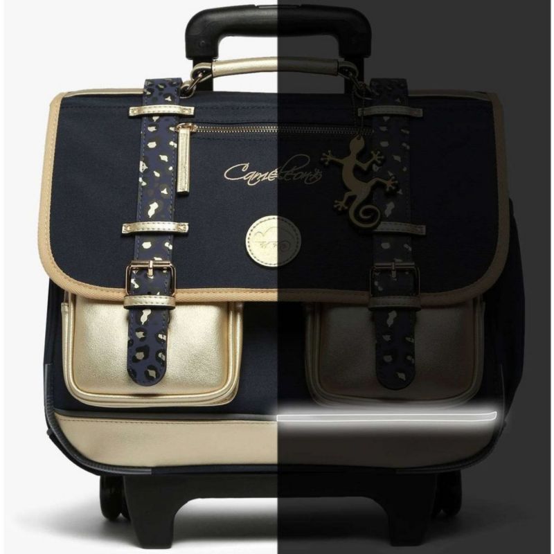 Cartable à roulettes Navy Gold Leopard (38 cm) Caméléon Produit 7