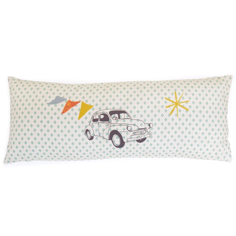 Coussin drapeaux et voiture (20 x 50 cm) Mimi'lou