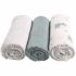 Lot de 3 langes en coton bio lama vert d'eau Mix & match (70 x 70 cm) - Noukie's Lot de 3 langes en coton bio lama vert d'eau Mix & match (70 x 70 cm) - Noukie's