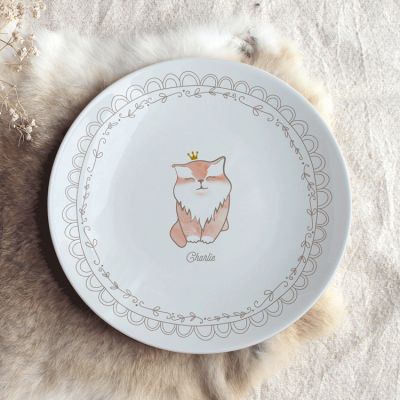 Assiette En Porcelaine Chat Personnalisable