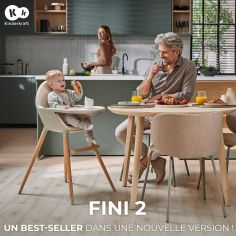 Chaise haute 2 en 1 Fini 2 Grey