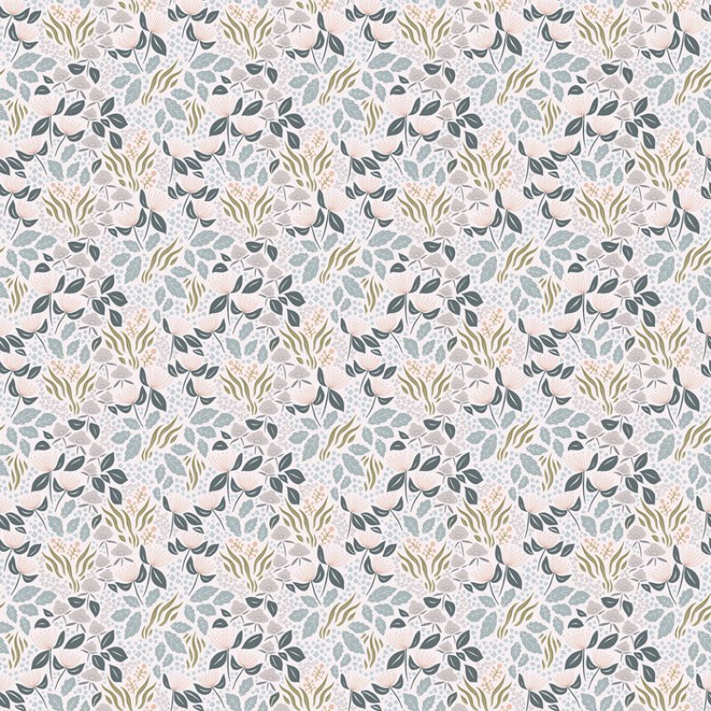 Papier peint intissé Adèle Floral classique chic rose (10 m) Lilipinso