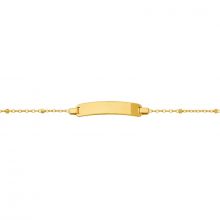 Bracelet gourmette rectangle chaîne cube (or jaune 375°)  par Berceau magique bijoux
