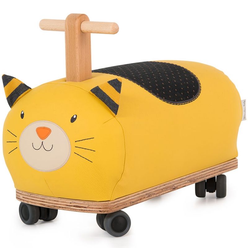 Porteur chat jaune Les Moustaches Moulin Roty