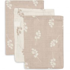 Lot de 3 gants de toilette en gaze de coton Twig Wild Rose - Jollein
