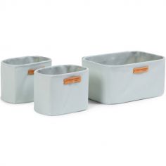 Lot de 3 paniers à suspendre table à langer Evolux gris clair - Childhome
