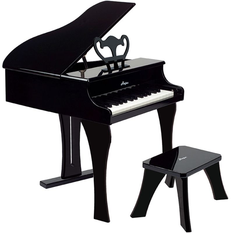 Petit piano à queue en bois noir Hape