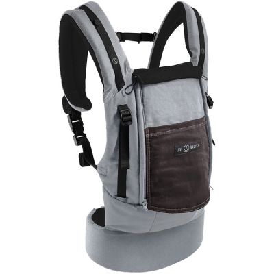 Porte-bébé PhysioCarrier en coton gris et café Je Porte Mon Bébé / Love Radius