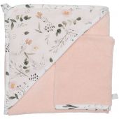 Cape de bain bambou + gant Sweet garden (70 x 70 cm)