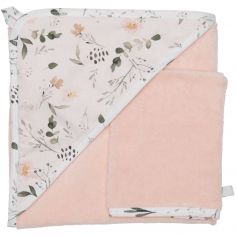 Cape de bain bambou + gant Sweet garden (70 x 70 cm) - BB & Co