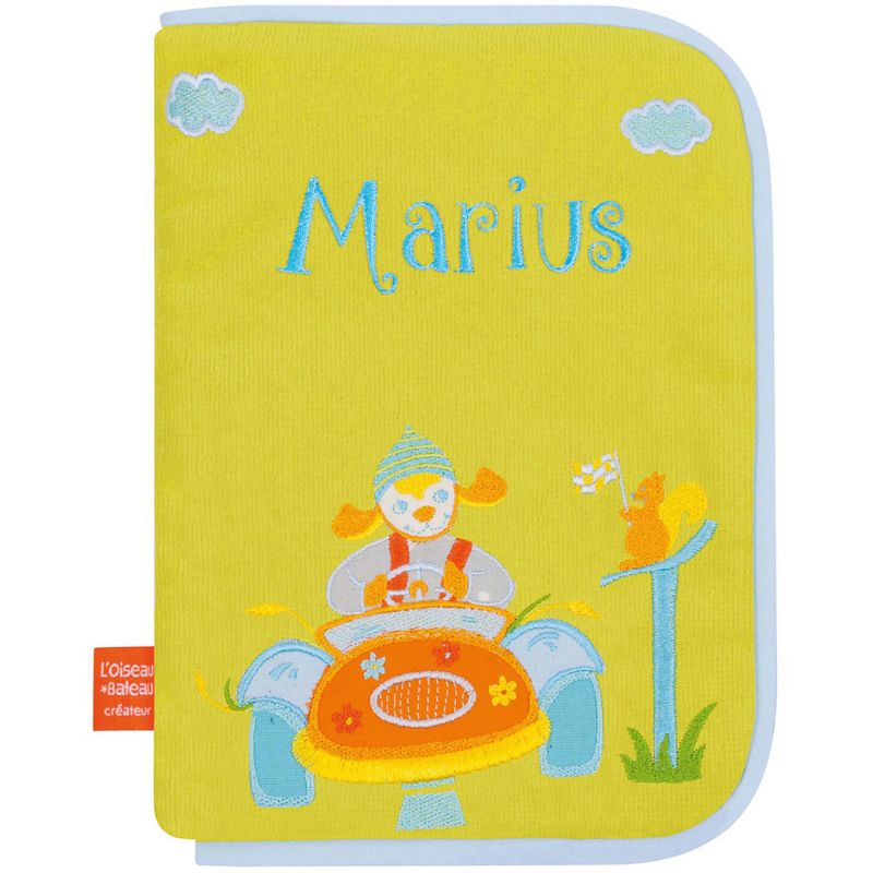 Protège carnet de santé Chien tacot (personnalisable) L'oiseau bateau
