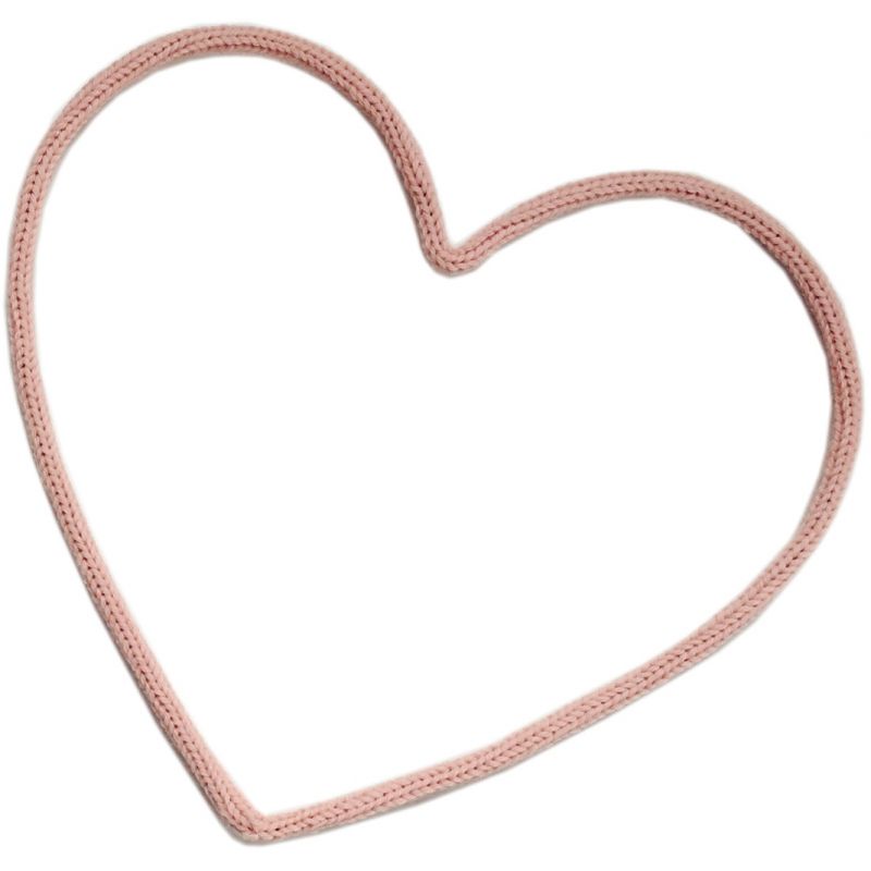 Déco murale coeur en tricotin (coloris personnalisable) Charlie & June