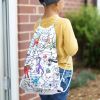 Sac à ficelles à colorier lavable et réutilisable Dino avec 10 feutres Eatsleepdoodle Produit 5
