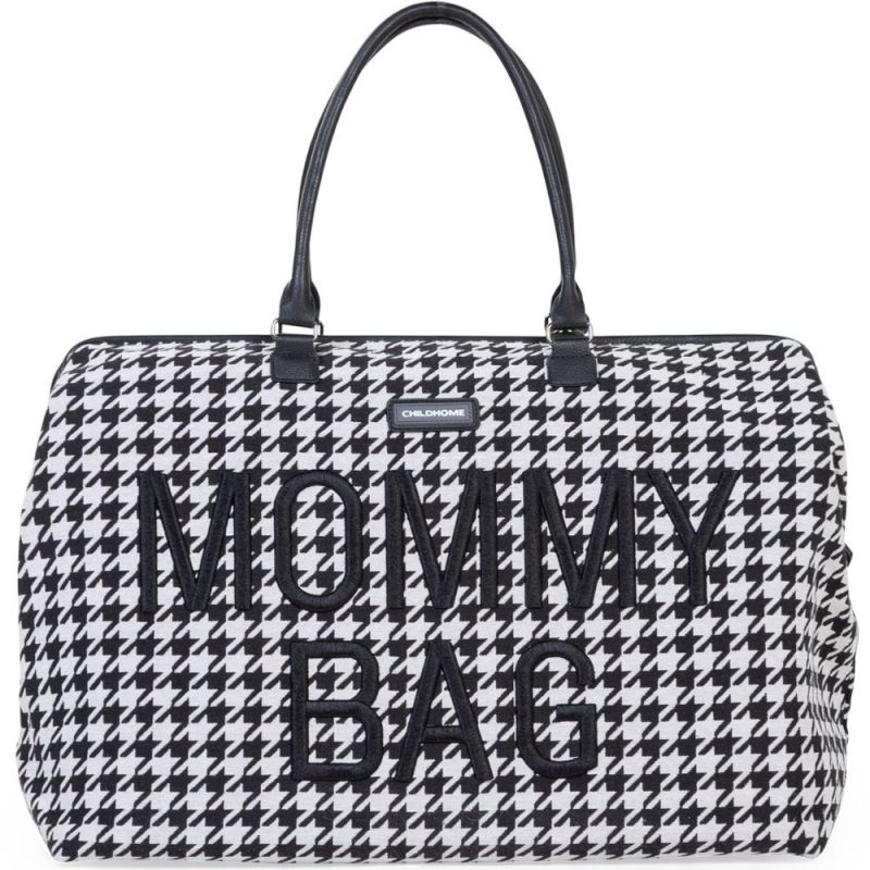 Sac à langer Mommy bag pied de poule noir Childhome