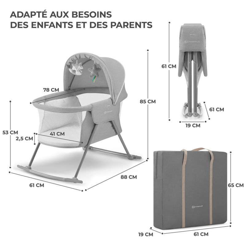 Berceau bébé Lovi Grey Kinderkraft Produit 9
