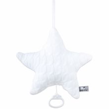 Coussin musical étoile Cable Uni blanc (30 cm)  par Baby's Only