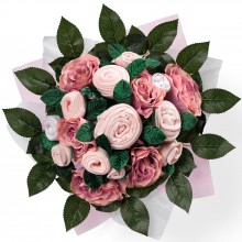 Bouquet de naissance Luxury Rose rose (11 pièces)  par BabyBlooms
