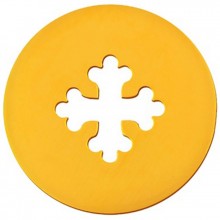 Médaille Signes Croix Occitane 16 mm (or jaune 750°)  par Maison La Couronne