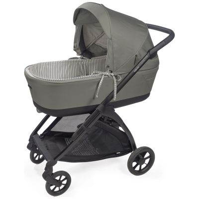 Housse de nacelle avec tiges et drap housse pour nacelle Praliné Vichy Rayures Matcha Walking Mum