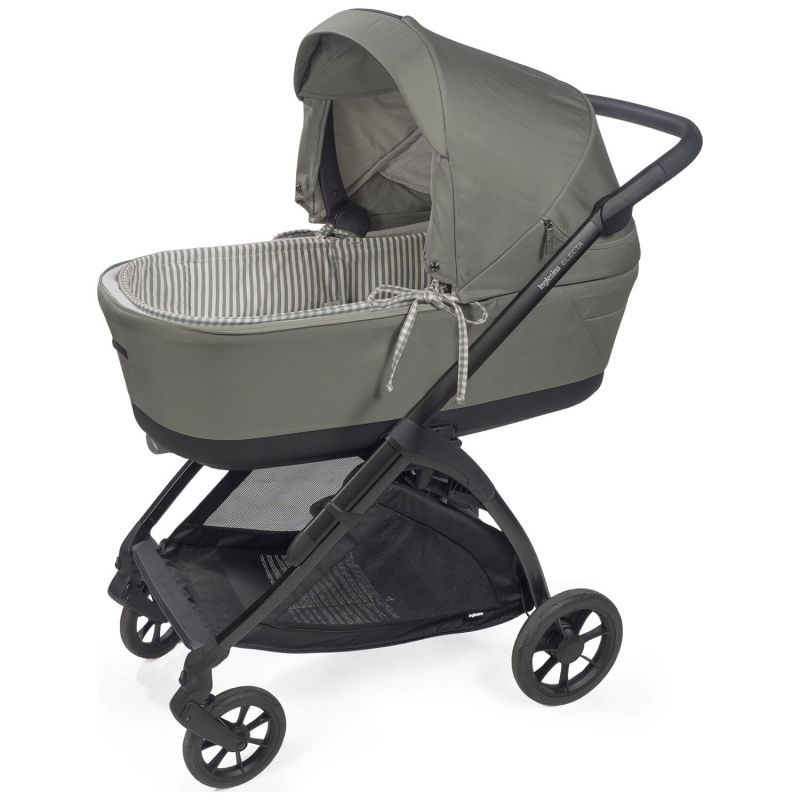 Housse de nacelle avec tiges et drap housse pour nacelle Praliné Vichy Rayures Matcha Walking Mum Produit 1