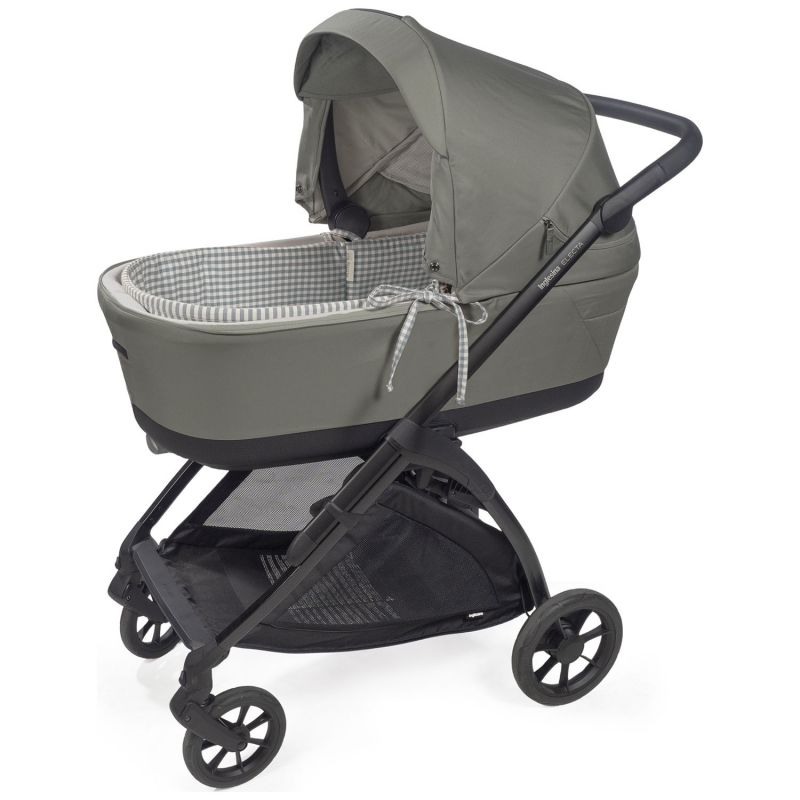 Housse de nacelle avec tiges et drap housse pour nacelle Praliné Vichy Rayures Matcha Walking Mum Produit 2