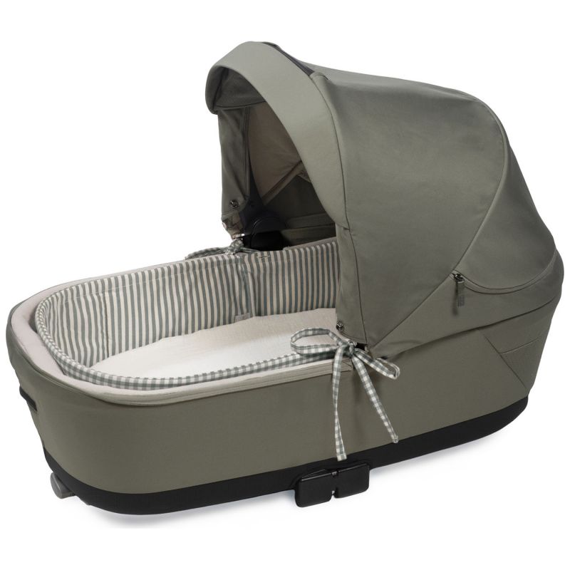 Housse de nacelle avec tiges et drap housse pour nacelle Praliné Vichy Rayures Matcha Walking Mum Produit 3