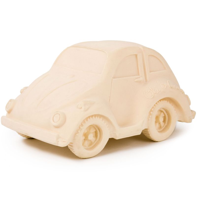 Grande voiture Coccinelle latex d'hévéa blanche Oli & Carol