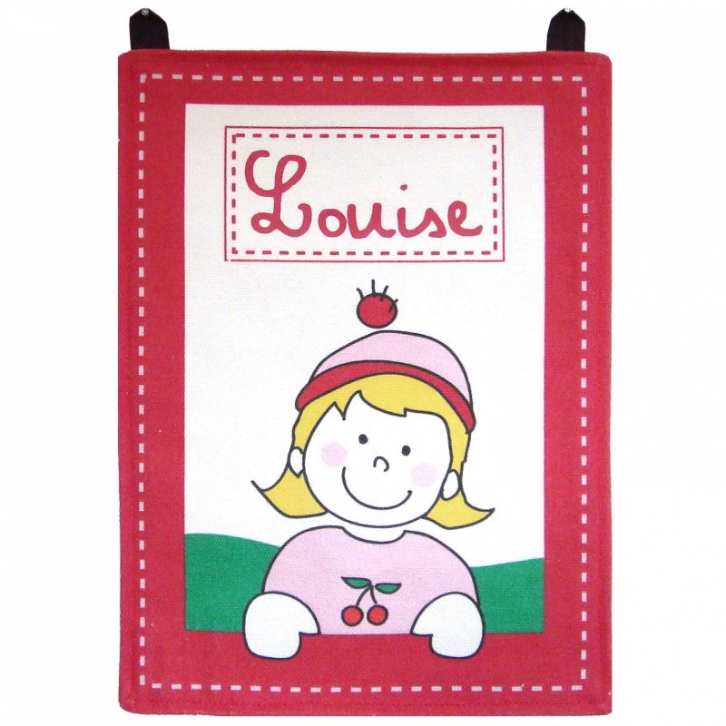 Plaque de porte rouge (personnalisable) Les Griottes