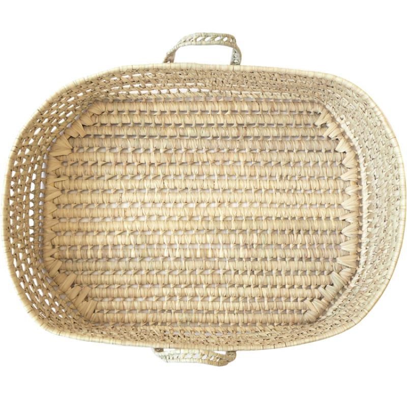 Panier à langer en feuilles de palmier (70 x 50 cm) Kikadu