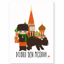 Affiche A3 Voyage Moscou  par Kanzilue