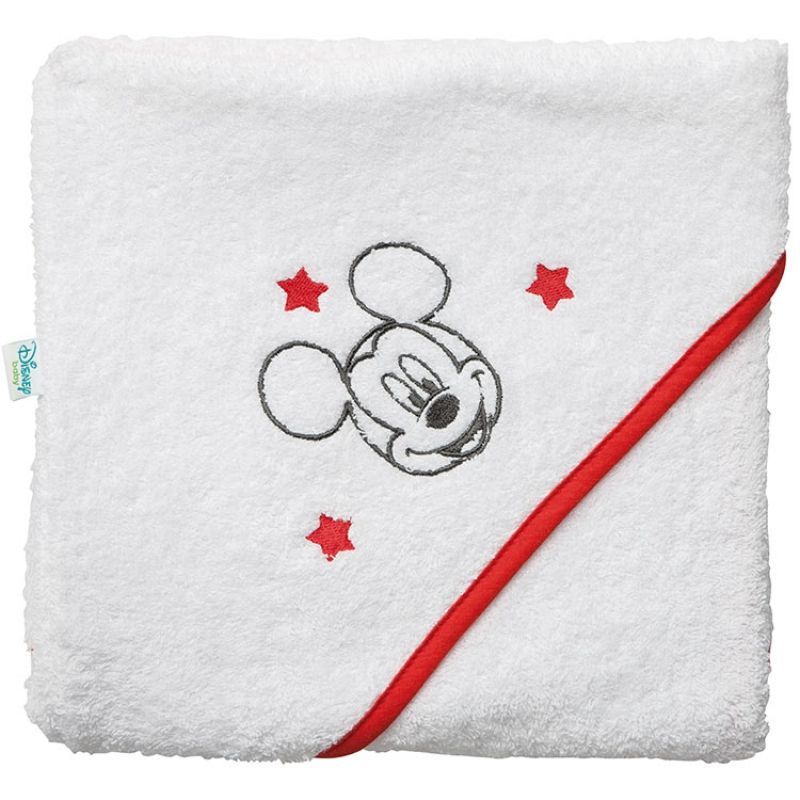 Cape de bain Mickey liseré rouge (80 x 80 cm) Babycalin