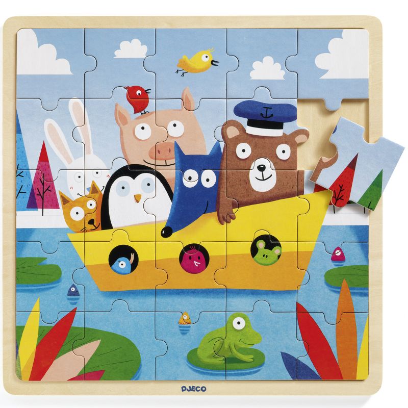 Puzzle en bois Puzzlo Boat (25 pièces) Djeco