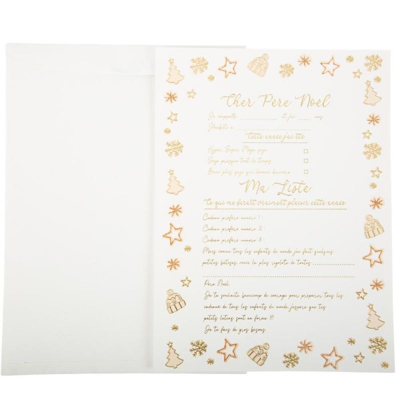 Lettre au père noël Pure Christmas (21 x 28,5 cm) Arty Fêtes Factory