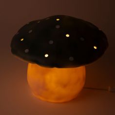 Grande lampe veilleuse champignon Bleu Sacrelle