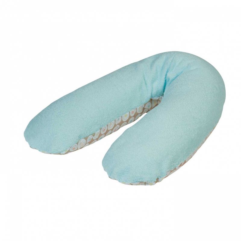 Coussin de maternité en éponge bleu aqua Tinéo