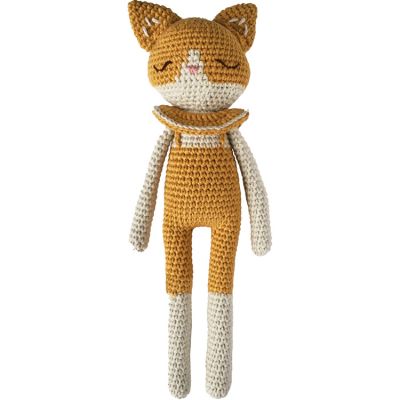 Peluche chat ocre (18 cm)