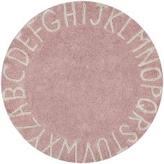 Tapis lavable rond ABC vintage nude (150 cm) - Lorena Canals