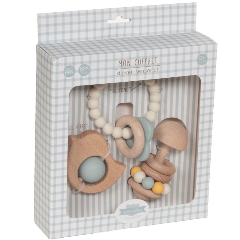 Coffret 3 jouets éveil Oiseau Amadeus Les Petits Packaging 3