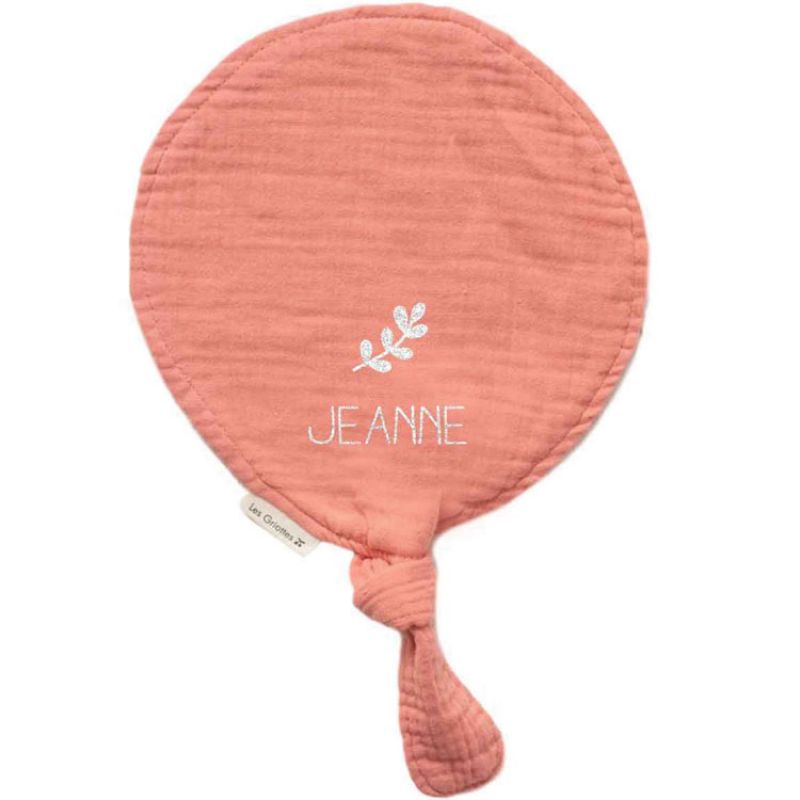 Doudou ballon Rose (personnalisable) Les Griottes Produit 1 grande taille