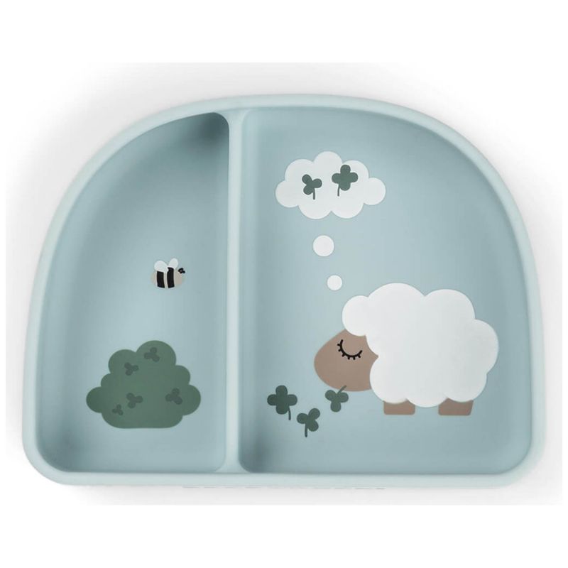 Bol à compartiments ventouse Tiny farm Bleu Done by Deer Produit 1