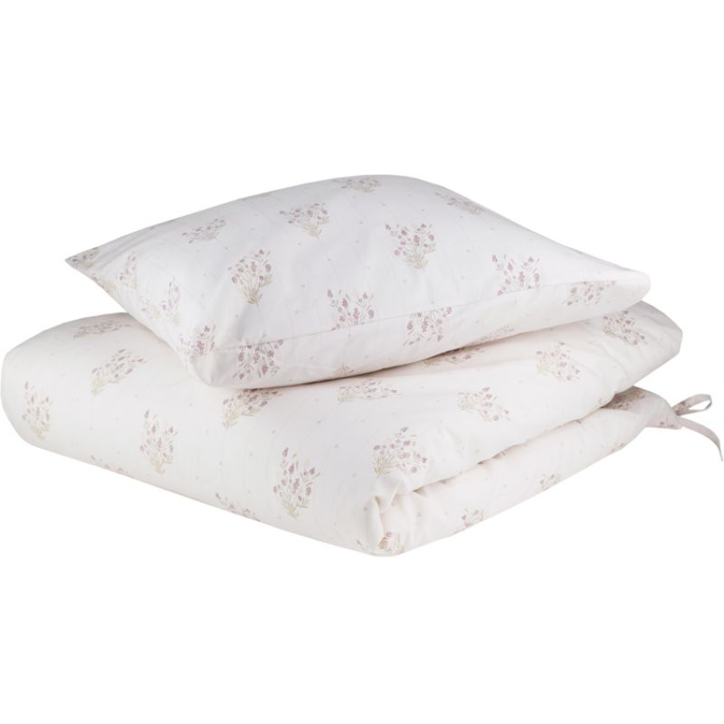 Parure de lit en coton bio Madeleine powder (100 x 140 cm) Maison Charlotte