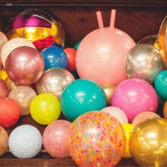 Ballon paillettes Bleu (10 cm)