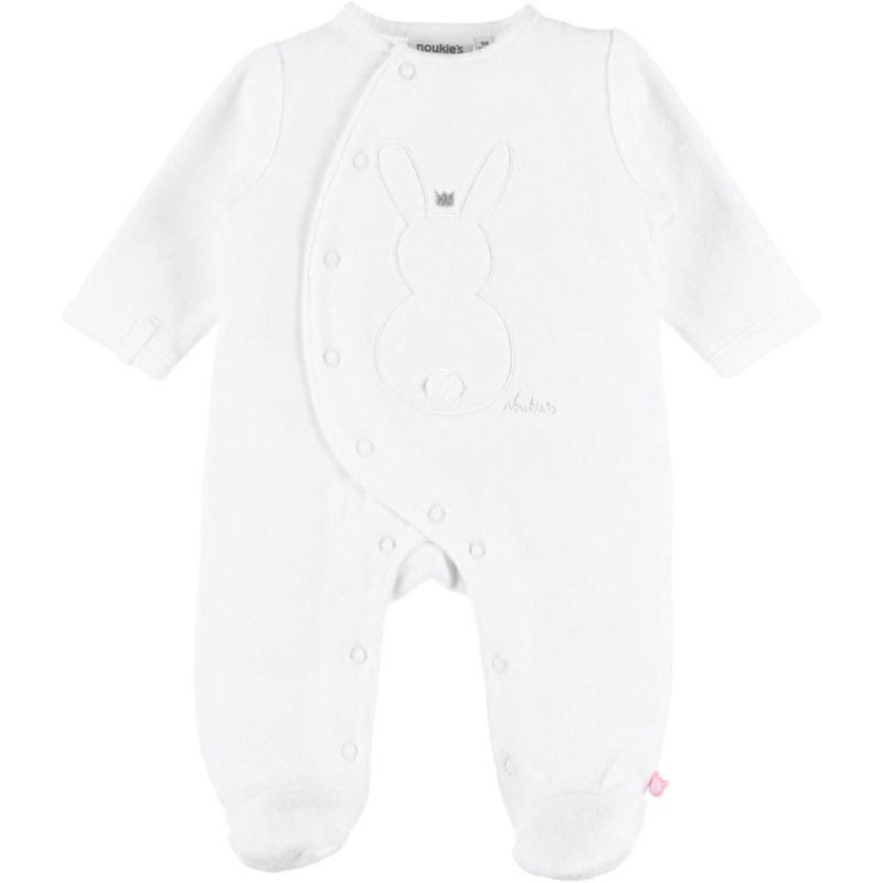 Pyjama chaud en velours Lapin écru (naissance) Noukie's