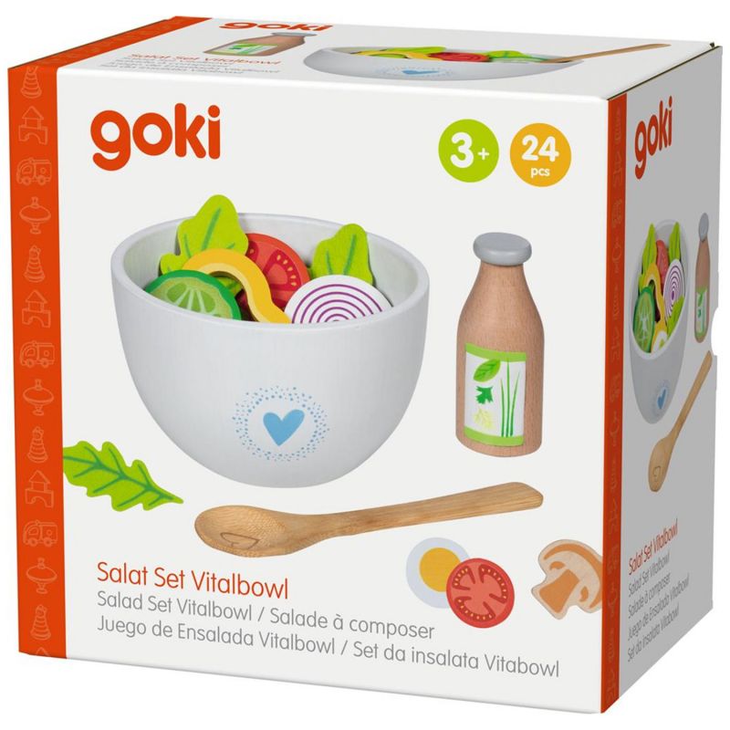 Set salade en bois Vitalbowl (24 pièces) Goki Packaging 5